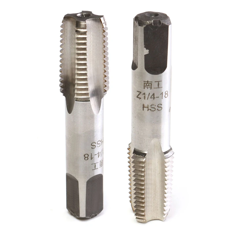 1 Piece High Speed Steel Screw Tap Plug Taper Pipe Tap Hand Tool Z1/4-18 Metal Screw Thread Machine Cutting Tool