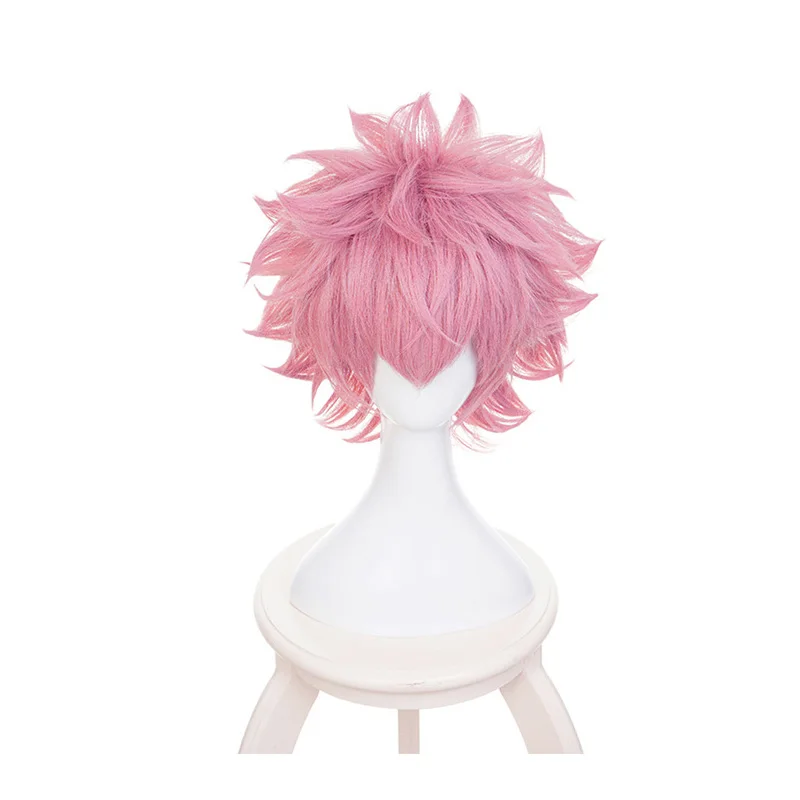 Boku no Hiro Akademia Мина Ashido короткий парик мой герой Академия розовый косплей + шапочка |