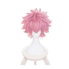 Boku no Hiro Akademia Mina Ashido short wig My Hero Academia Ashido Mina Pink Cosplay Wig+Wig Cap mina