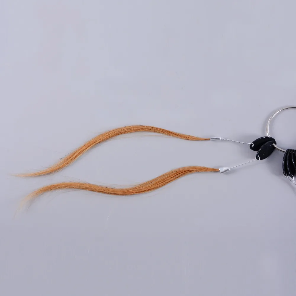 30Pcs/Set 100% Human Virgin Hair Light Brown Color Ring for Human Hair Extensions and Salon Dyeing Sample