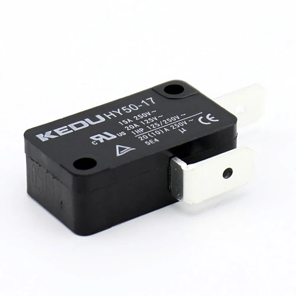 

KEDU HY50-17 NC NO 2 Pin Micro Switch 125V/250V 15A/20A 1HP T85 Microswitch for Industrial Equipment Appliance,2-Pack