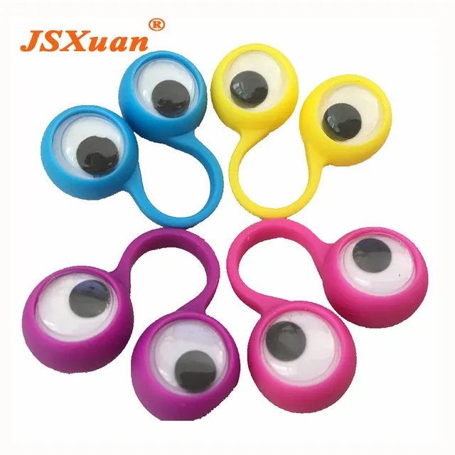 eye finger puppets plastic rings with wiggle eyes googly puppet