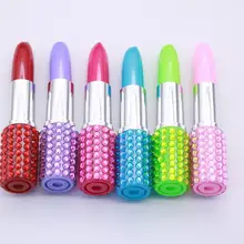 60 шт./партия, шариковая ручка для губной помады 0,7 мм, необычные бриллианты, стразы, кристалл, акция подарок на вечеринку, офисные призы