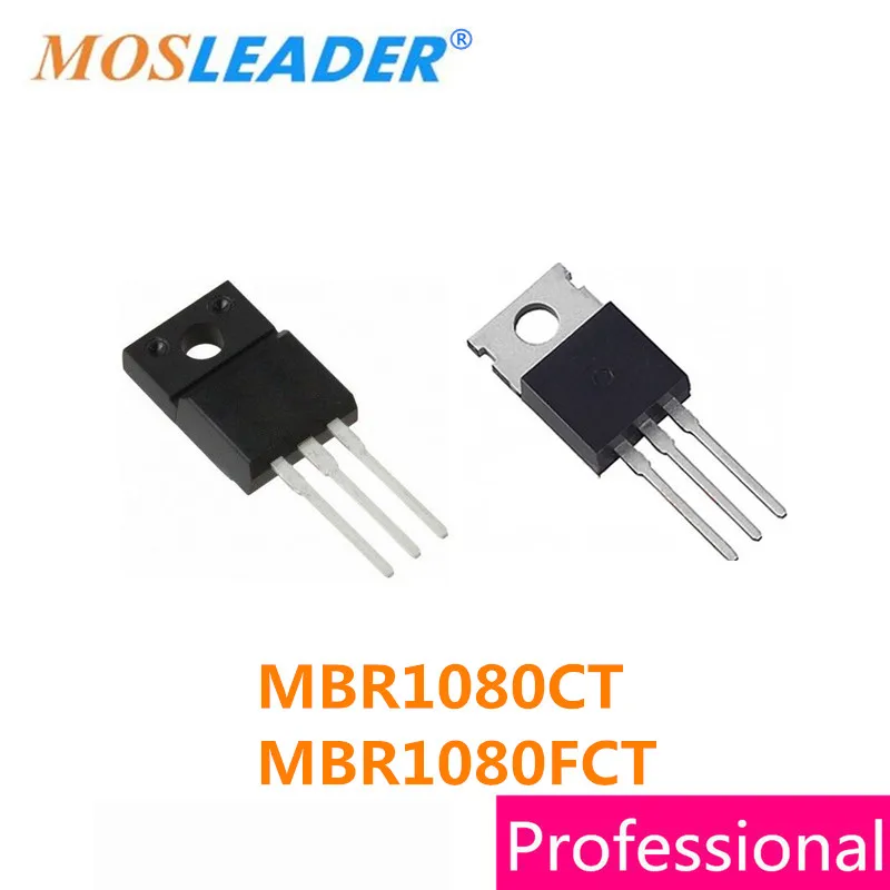 

Mosleader 50PCS MBR1080CT TO220 MBR1080FCT TO220F MBR1080 Schottky 10A 80V High quality