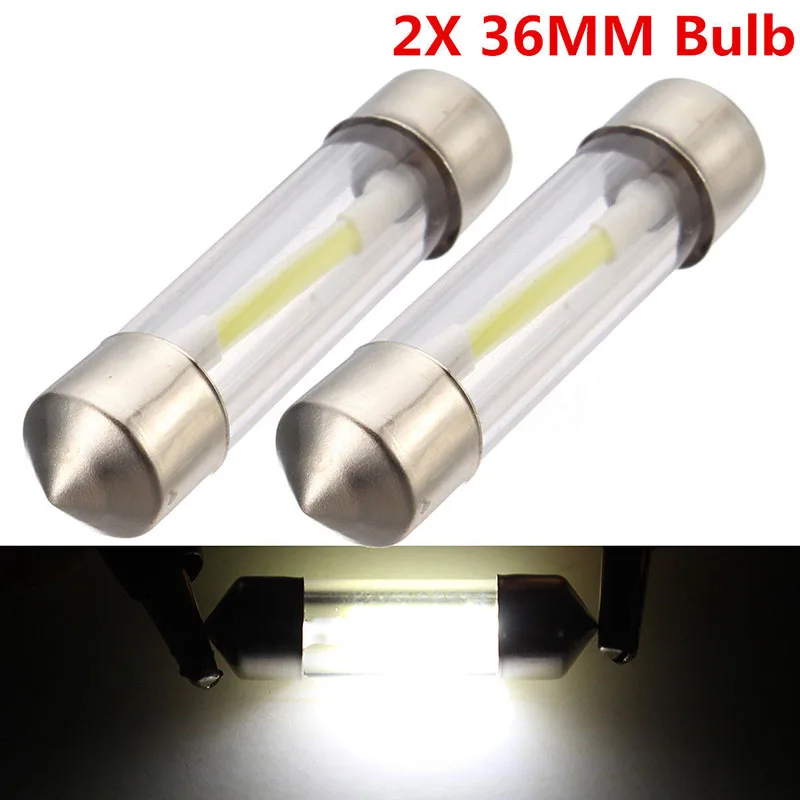 

Mayitr Car Styling 2pcs 36mm 6000K C5W LED Car Festoon Reading Dome Map License Plate Light Bulb White Door Lights/Reading Light