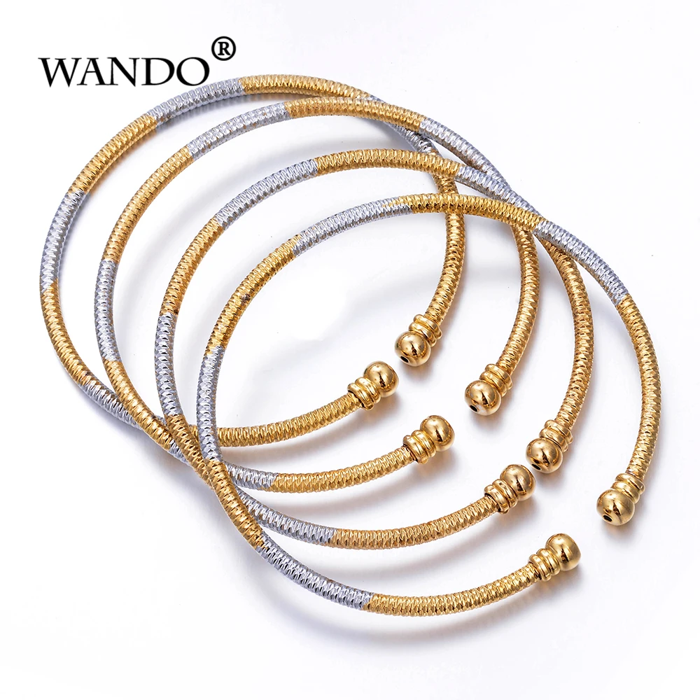 Женский браслет с гравировкой WANDO 4 шт./лот золотистого цвета на запястье подарок