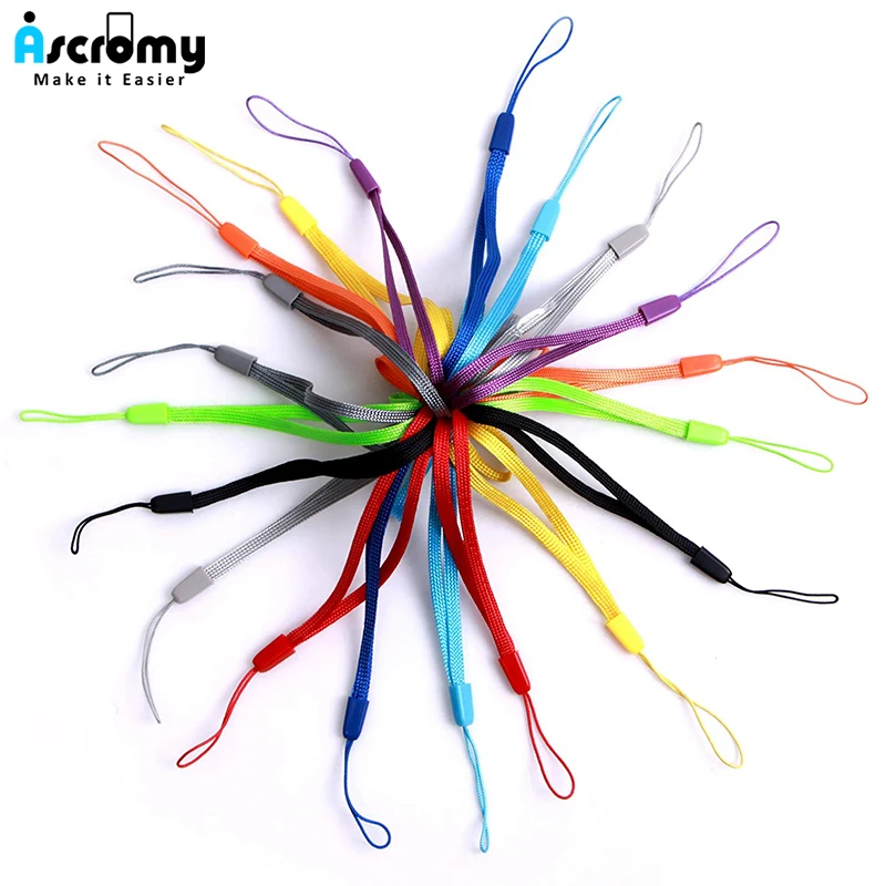 Ascromy 10 шт. нейлоновый ремешок на запястье для телефона камеры USB флэш накопители