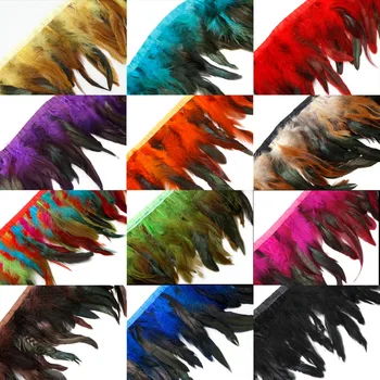 

10-15cm 10 Meters/Lot Multiple Colour Extensions Plume Wedding Decoration Bride Dresses Chicken Feathers Lace Party Decorative