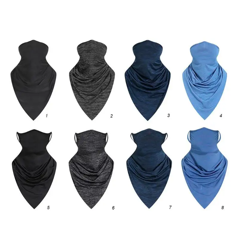 

Summer Outdoor Cycling Half Face Mask Cool Ice Elastic Fabric Bicycle Face Cover Neck Scarf Sun Protection Facemask Sport Mask
