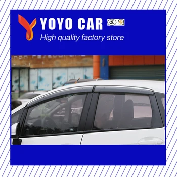 

4 Piece Injection molding trim vent shade rain sun wind deflector window visor for Honda fit 2004-2007 2008-2013 2014-2018