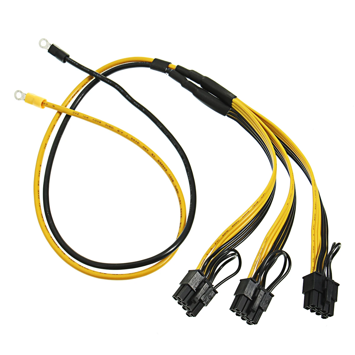 S SKYEE 70 سنتيمتر PCI اكسبرس الرسومات موصل بطاقات PC الطاقة كابل إمداد الطاقة وحدة المعالجة المركزية موليكس 8pin إلى 2 Pci-E 8 (6 + 2) دبوس التعدين الكابلات