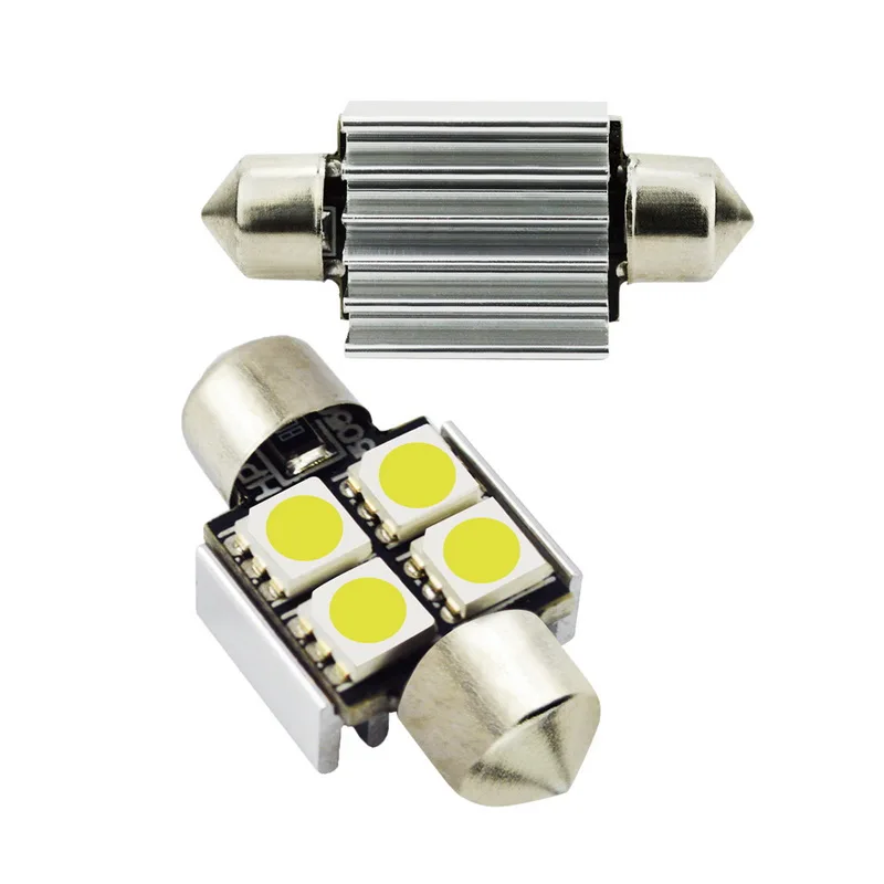 Safego 2шт C5W 5050 светодиодный гирлянда лампы 31 мм 42 4 SMD для автомобильная