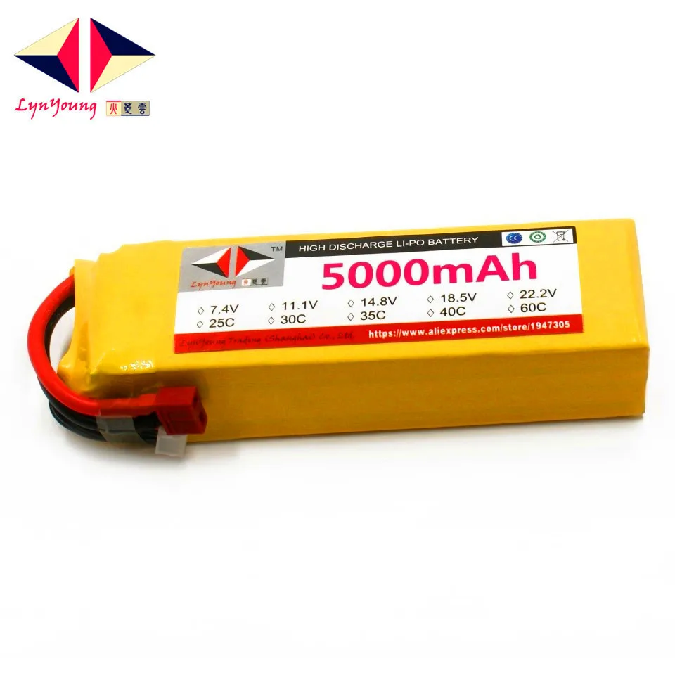 

HX Lipo Battery 4S 14.8V 5000mah 40C For RC Drone Quadcopter Helicopter Airplane Boat Car Remote Control Toys Battery