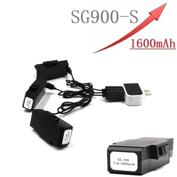 

7.4V 1600mAh Lipo Battery and 3-port Charger For SG900s SG900-S for RC Helicopter Quadcopter Spare Parts 7.4v Drone Battery 3pcs