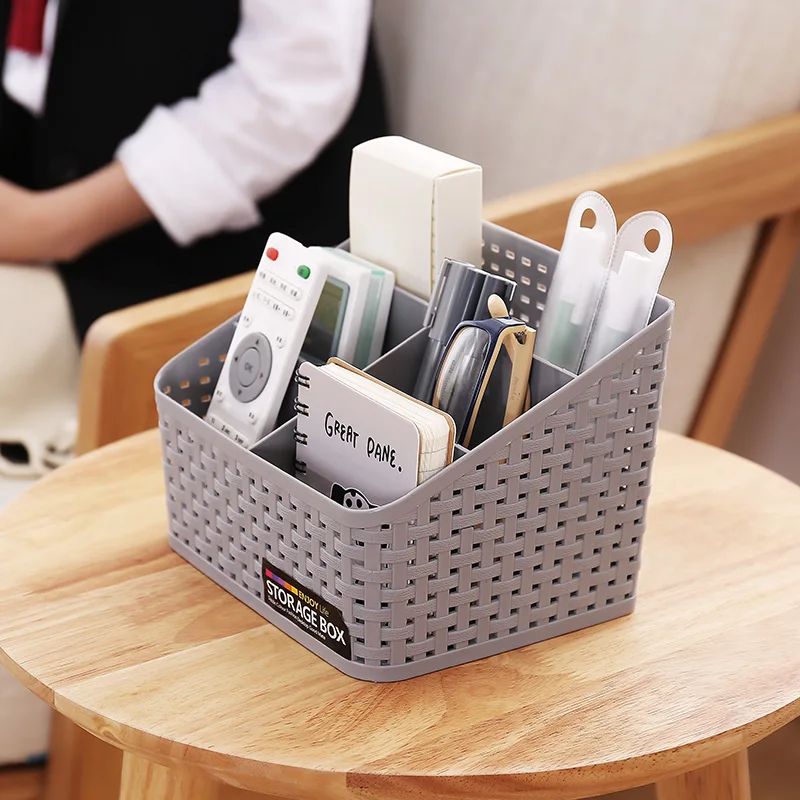 Creative Multi-Purpose Desk Organizer Desktop Storage Box Case Pen Pencil Holder Plastic Cosmetics Make Up Organizer Container