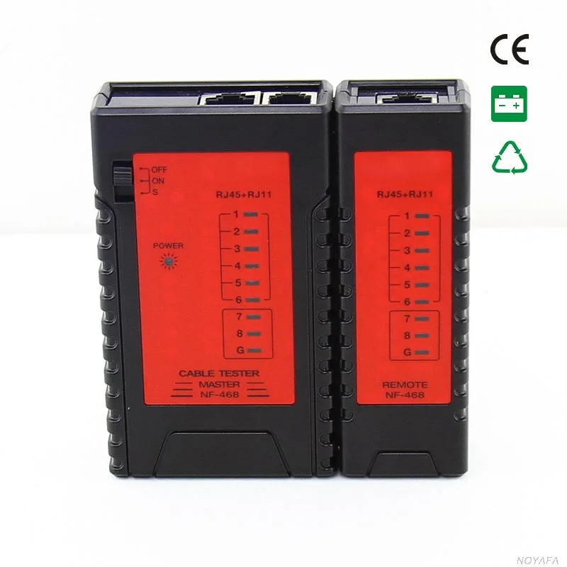 online Qualidade superior Kit de Ferramentas de Rede de Cabo Ethernet Testador RJ45 NF 468 RJ11 linha telefônica tester teste de velocidade Ajustável Presentes NF_468