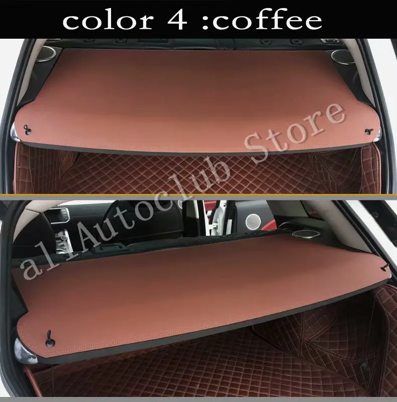 Кожаный коврик задние окна приборной панели Чехлы Dashmat пользовательские автомобиля-Стайлинг Аксессуары для Ford Focus Mondeo Fiesta Mustang - Название цвета: Коричневый