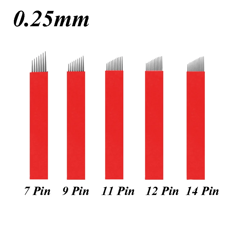 Пластинка Игольный Tebori 7/9/11/12/14 Flex игла для тату-машинок мануального татуажа бровей Иглы лезвие для перманентного макияжа бровей ручная ручка для бровей