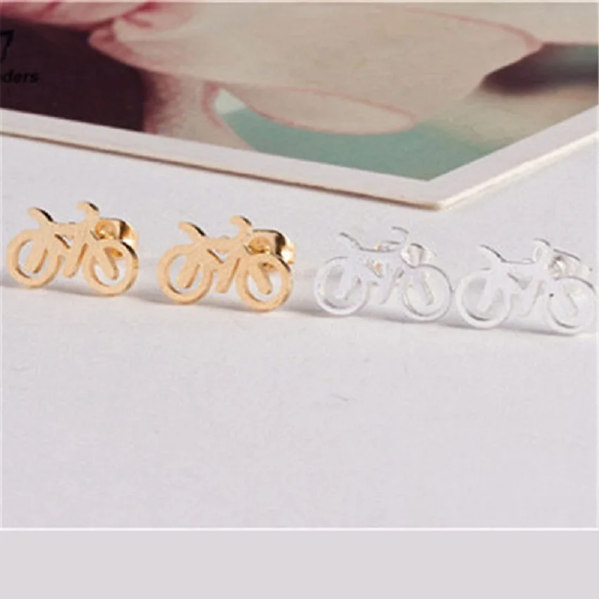 DIANSHANGKAITUOZHE Mini Bike Stud Statement Earrings for Women Earing 3 Colors Trendy Earings|fashion stud earrings|stud earringsearrings women |