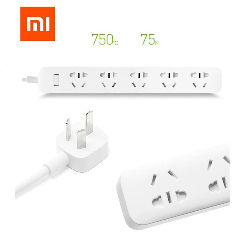 Оригинальный удлинитель питания Xiaomi Mi Smart с 5 розетками штепсельная вилка