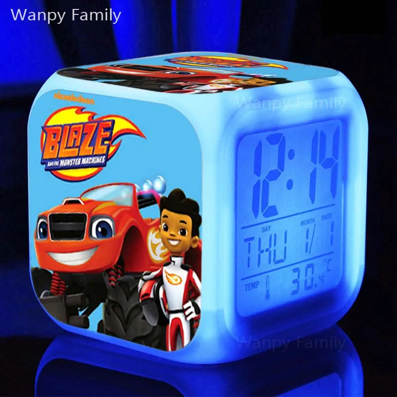 

Blaze Monster Machines Alarm Clocks,Glowing LED Color Change Digital alarm clocks Kids Birthday Gift toy alarm clocks