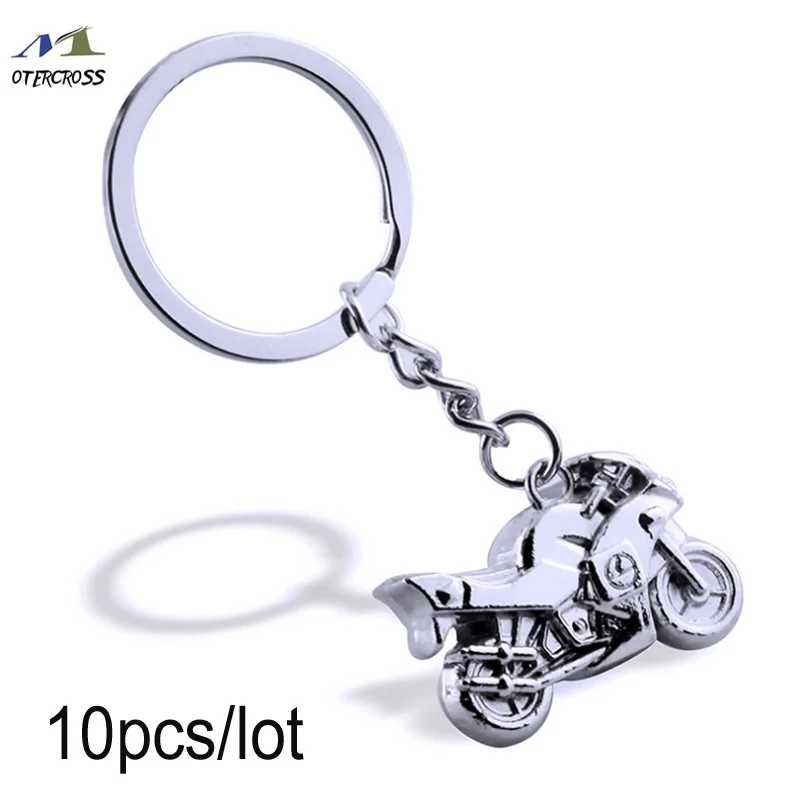 

10PCS Metal Motorcycle Keychain Cute Creative Gift Sports Keyring Gift For Key Rings