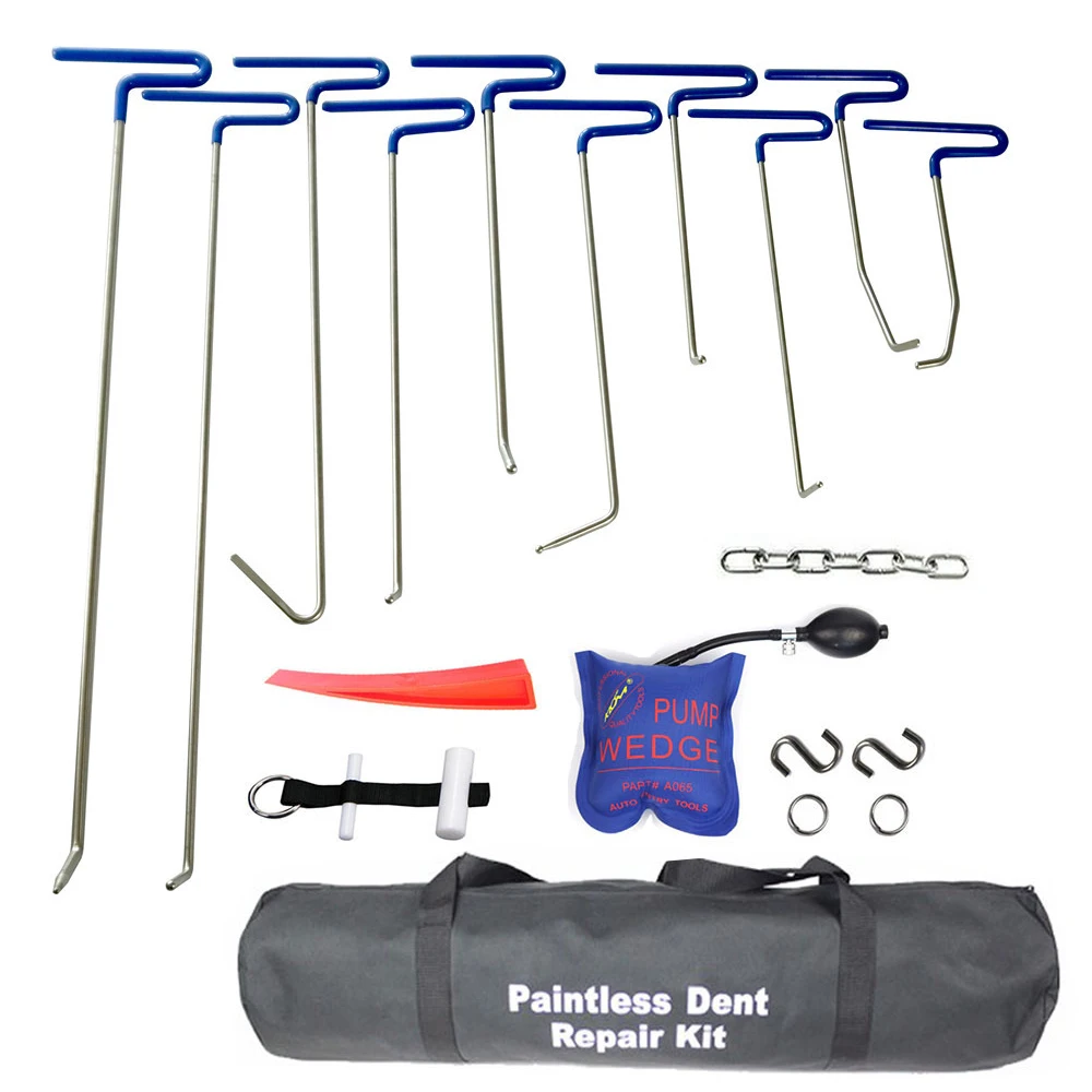 19pcs PDR Rods Paintless Dent Repair Tool Set Removal of Dents with