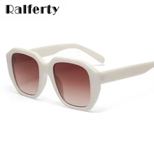 Ralferty, новинка, женские солнцезащитные очки, дизайнерские, корейский стиль, солнцезащитные очки, женские, черные, UV400, очки, квадратная оправа, белые, Oculos W813071