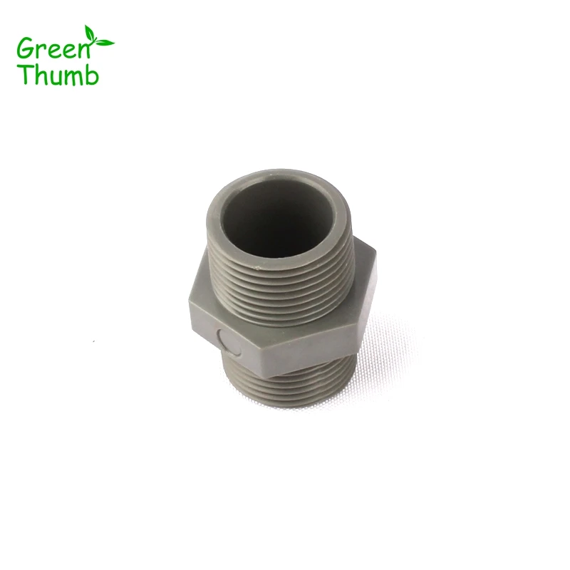 2pcs 1 Inch Male Thread PVC Quick Connector Outside Diameter 32mm Grey