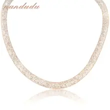 Nandudu Tubo de Malla Stardust Collar O Pulsera de Doble Envoltura de Cristal Regalo de la Joyería de Oro Amarillo Plateado N373