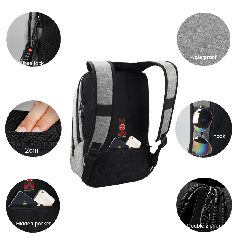 2019 Tigernu Марка городского туристического рюкзака для мужчин Light Backbag женские