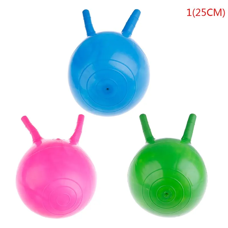 1 шт. детские игры спортивные игрушки прекрасный прыгающий шар с ручкой массажный Рог надувная игрушка цвет случайный 3 размера - Цвет: A1
