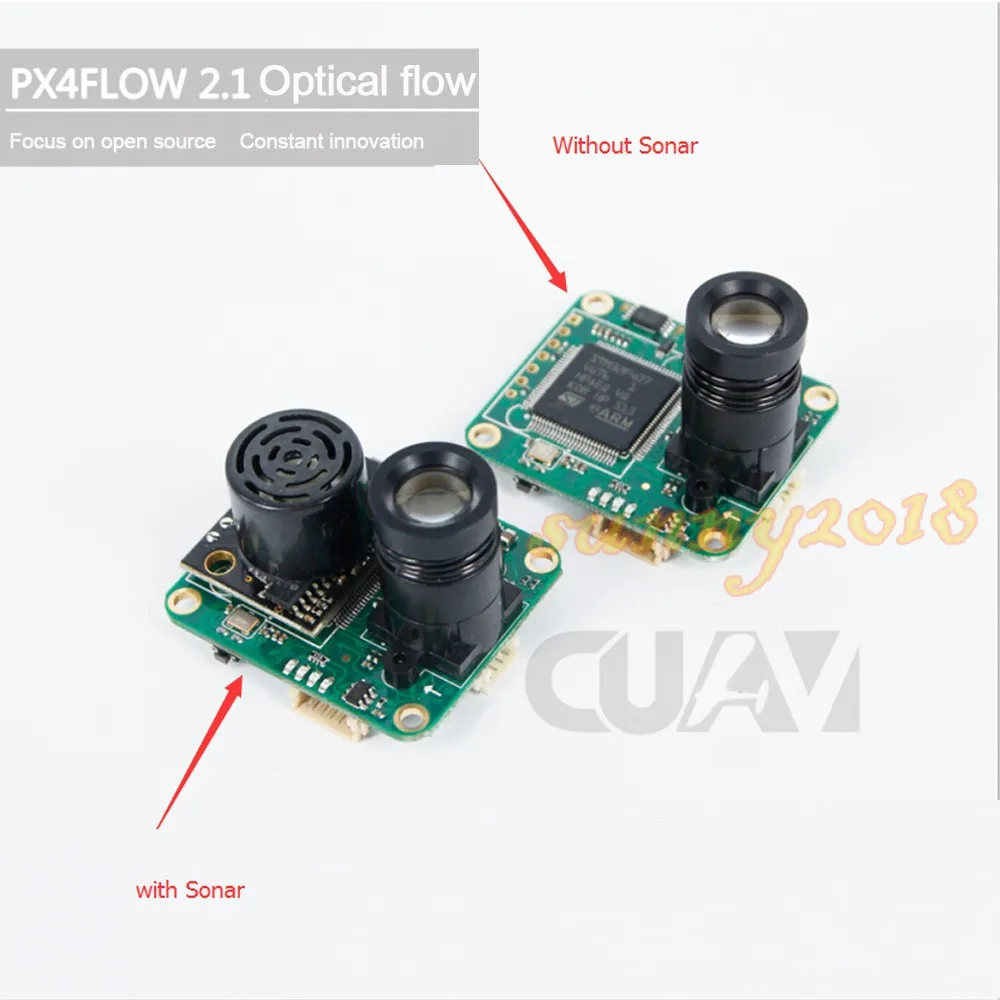 CUAV PX4FLOW 2,1 оптический датчик потока смарт-камера для PX4 PIXHAWK управления полетом без гидролокатора или с гидролокатором
