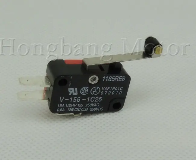 10 шт. V-156-1C25 длинный концевой выключатель с прямым рычагом на шарнире типа SPDT микро переключатель концевой выключатель