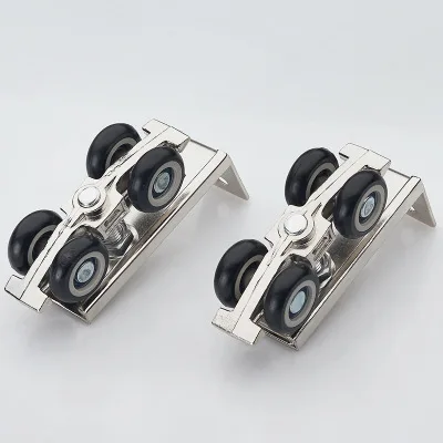 

1 Set Stainless Steel Sliding Door Roller Bear 30KG Home Room Wardrobe Wood Door Hanging Wheels For Furniture Hardware Wheel