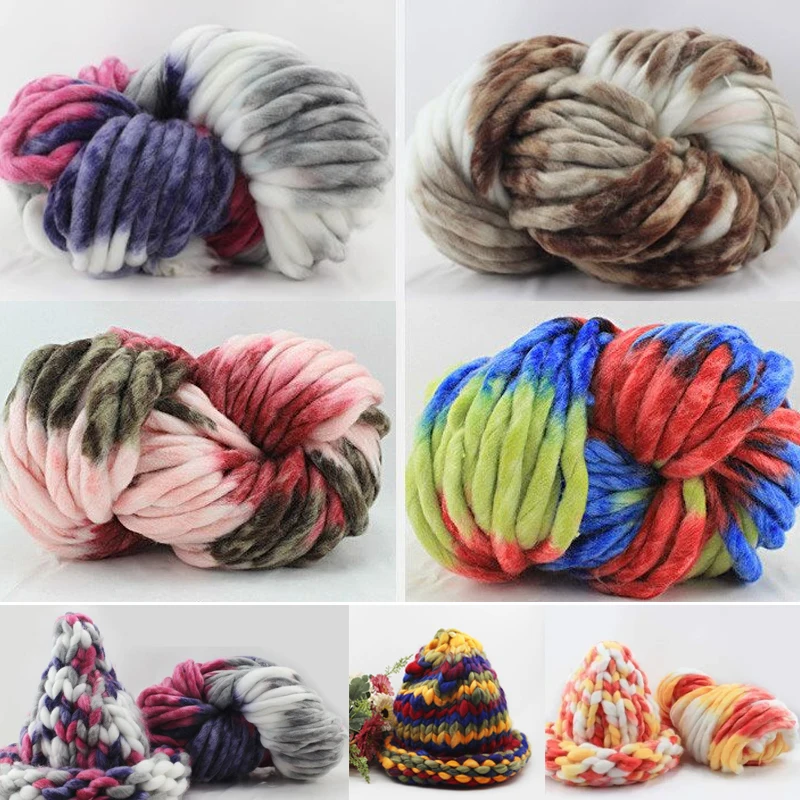

2018 Coarse Wool Icelandic Wool Sweater Chunky Wool Yarn Super Bulky Arm Knitting Wool Hat Carpet Mat Hand Crochet Yarn