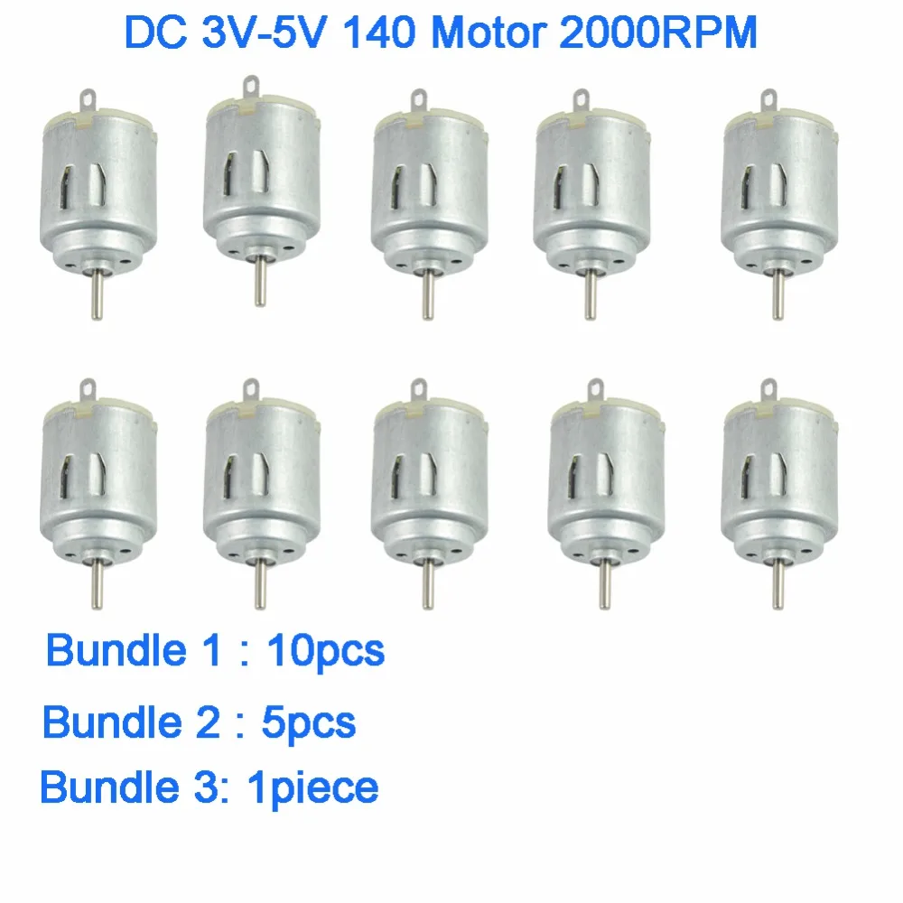 DC 3V-5V 140 Motor 2000 RPM for DIY Electric Toy Car Ships Boat Robot Small Fan 10pcs/5pcs/1pc FZ1378 | Электроника