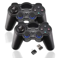 BEESCLOVER 2 uds juego inalámbrico pad 2,4G juego inalámbrico mando para PS3 Android TV Box r60