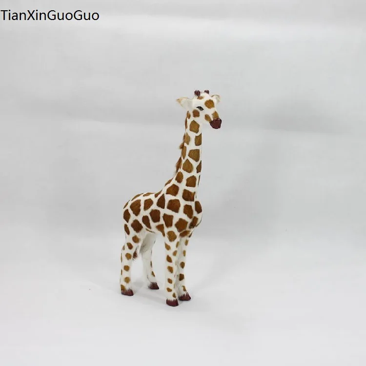 large 25x8x40cm simulation giraffe hard model polyethylene&ampfurs cute handicraft prop home decoration craft gift s0737 | Игрушки и