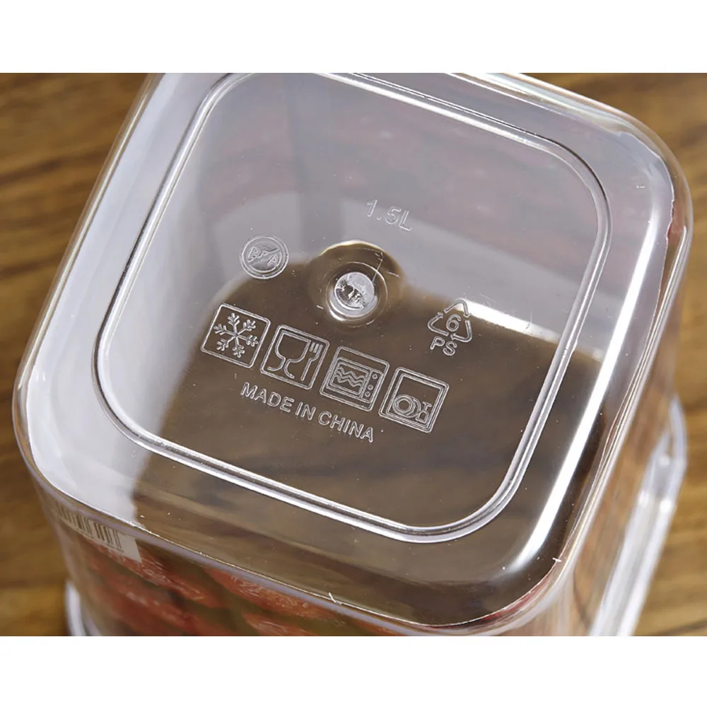 1.2L/1.5L/2L пластиковая коробка для хранения пищевых продуктов ABS герметичный контейнер для хранения зерен контейнер для хранения закусок водонепроницаемый легкий замок банок