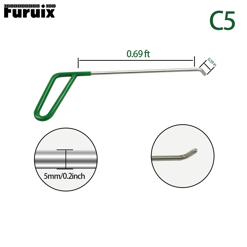 FURUIX 1/3/6 шт. PDR пуш-ап с давилкой для вмятин Инструменты для ремонта стержни для автомобиля средство для удаления вмятин Съемник град ремонтный комплект - Цвет: Цвет: желтый