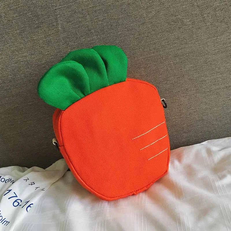 Kdis сумка Детская с рисунком клубники морковки сумка через плечо модная детская сумка через плечо для девочек