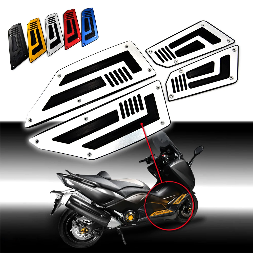

BJGLOBAL Front & Rear Footpeg Footrest Step Pads Rider Insert Footboards for TMAX T Max 530 2012-2016 Motorcycle Accessories