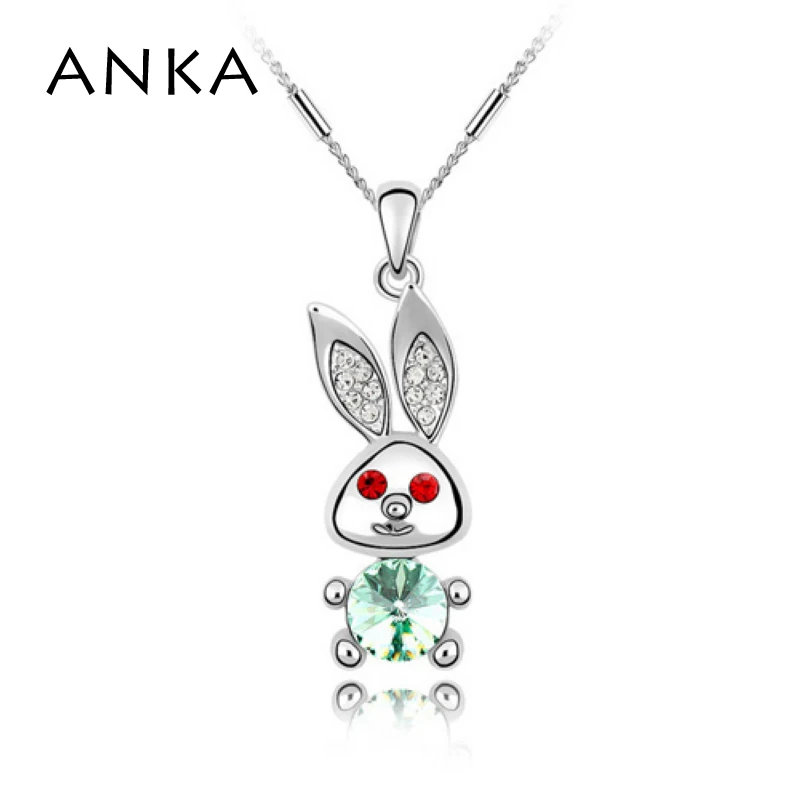 

ANKA Women Gift Bunny Crystal Pendant Necklace Lots Sale Charms Main Stone Crystals from Austria #82068