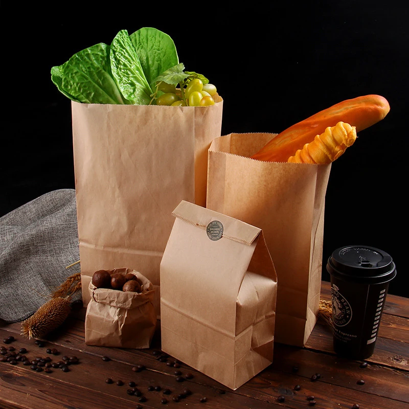 Doggy Bag Multi Size 10Pcs Breakfast Bakery Bag Sturdy and Durable