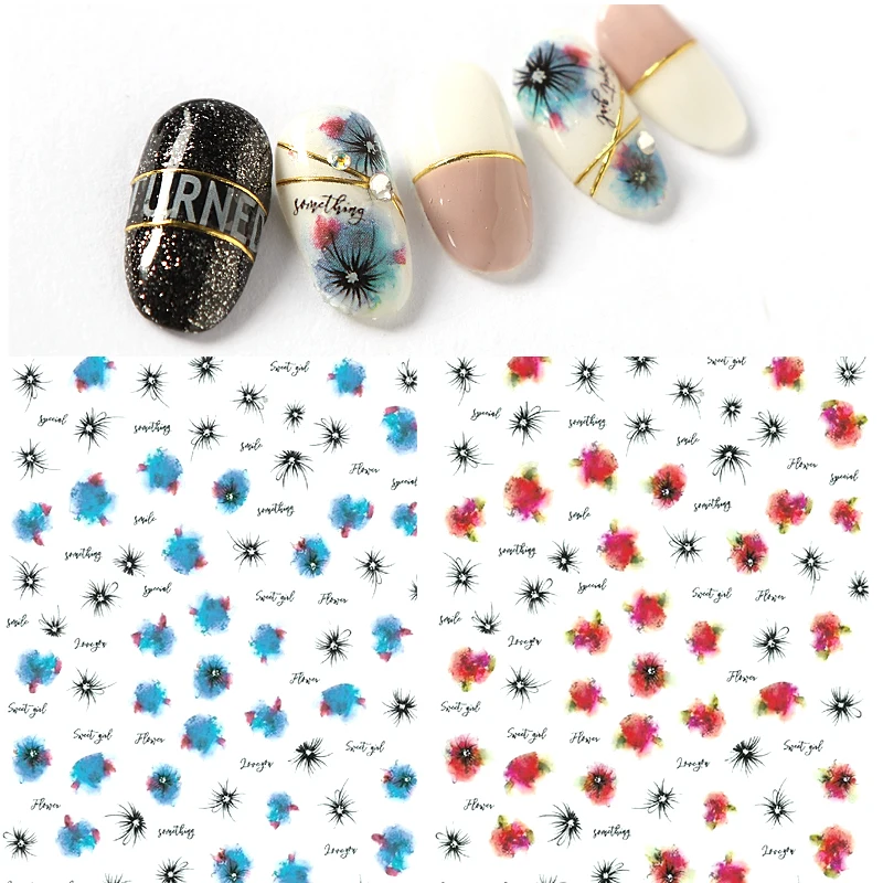 

Newest MGM-525-09 mixed flower nail art sticker decal stamping template Japan Korea style rhinestones DIY nail decoration tools