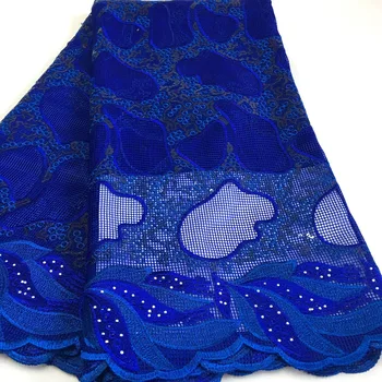 

Exclusive African lace irregular embroidery Hollow french lace sewing garment fabrics with lots of shinning sequins F4-1994