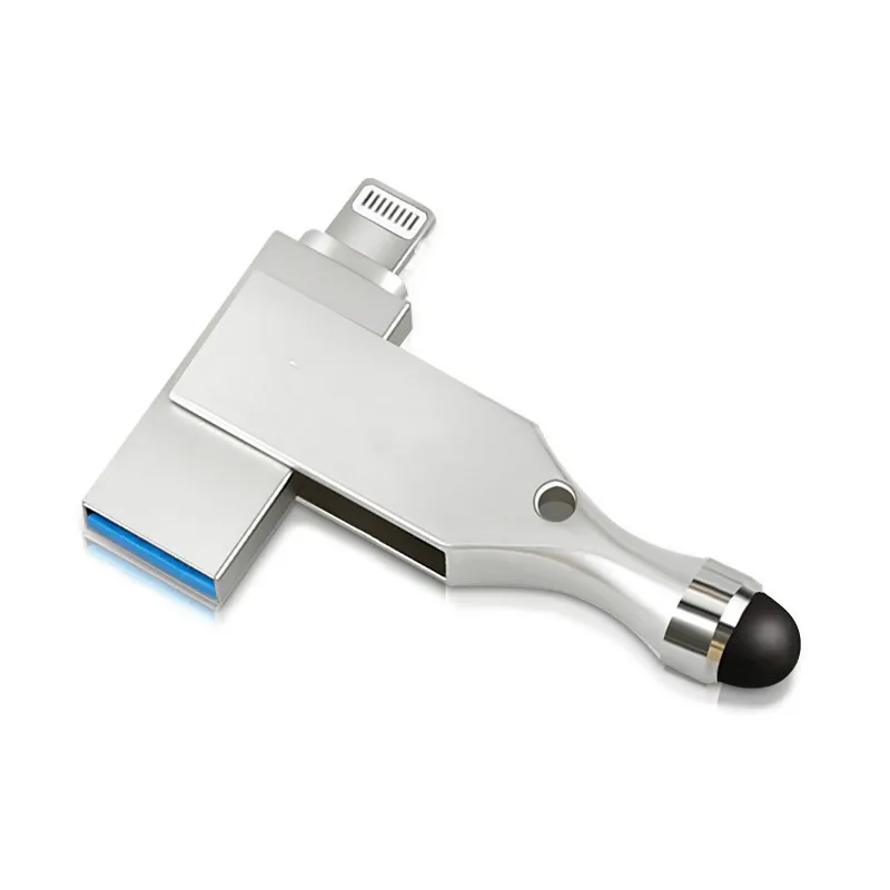 

USB Flash Drive 64GB USB 2.0 Memory Stick with Inductive Touch Head,Lightning Connector for IPHONE 8/X/7/7p/6/6p iPad iOS11
