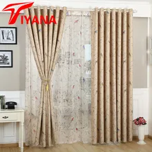 Pájaros y Flores Patrón de Diseño rústico Ventana Inicio Apagón Tela Cortinas Para El Dormitorio Salón Cocina Mirador P128Z20