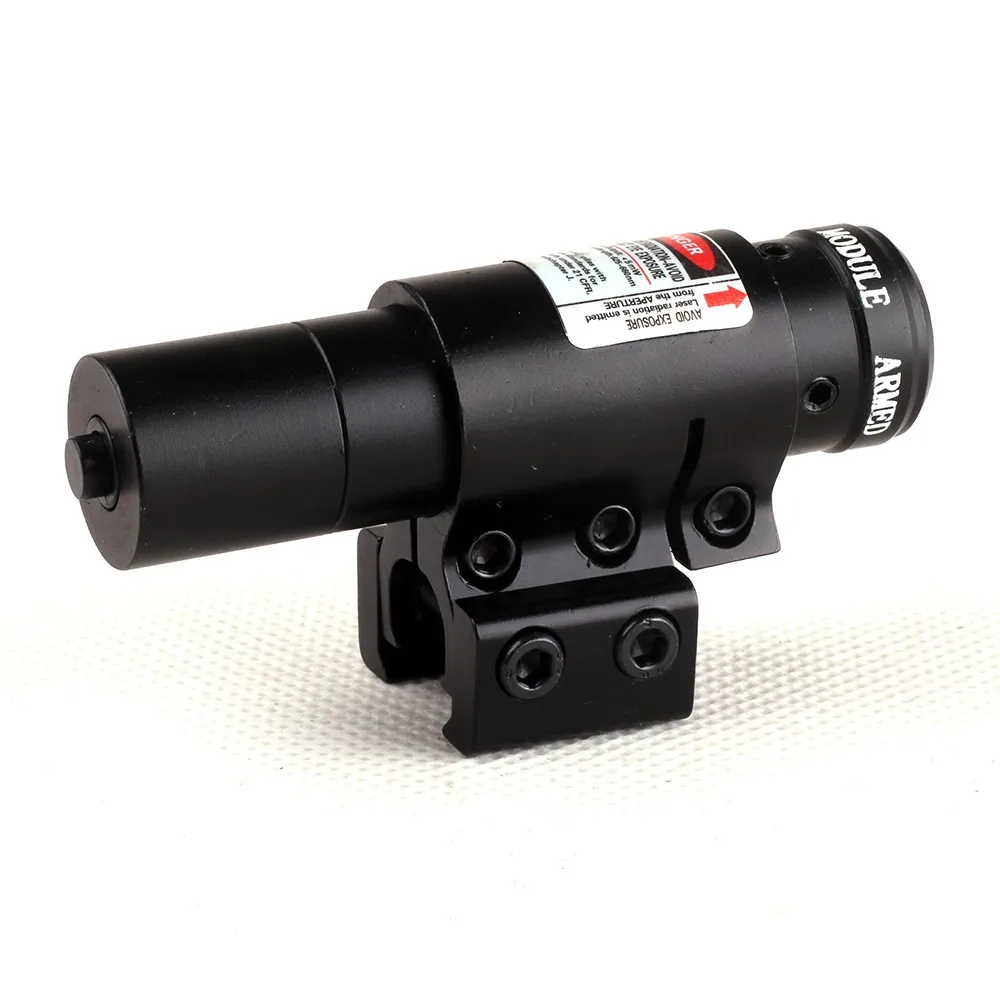 Ohhunt Hunting Tactical 1mw Red Dot Laser Sight w Mount for 20mm Picatinny 11mm Rails Fit for Pistol Rifle Scope Push-button  (3)